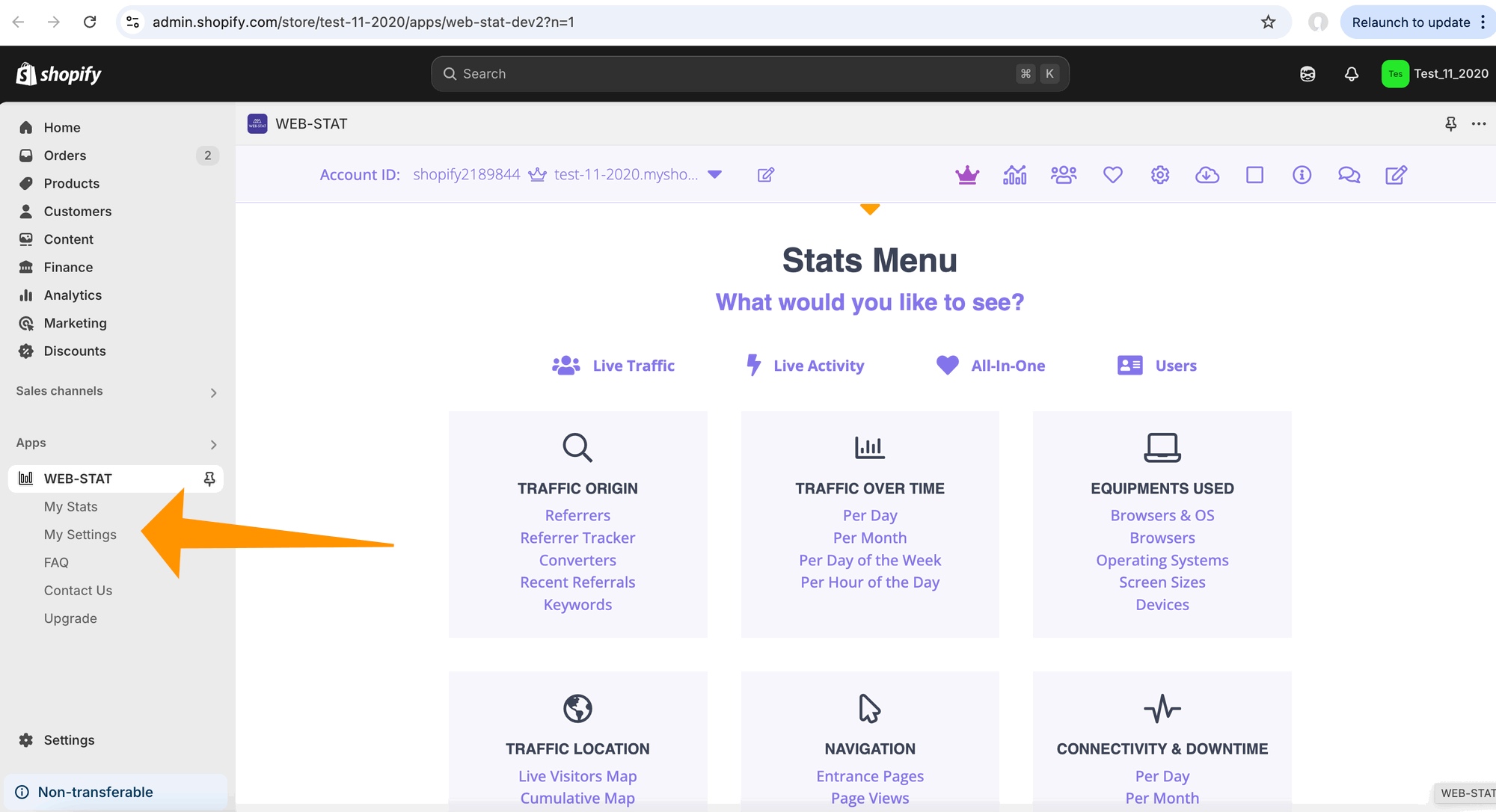 Ajouter Web-Stat 7
